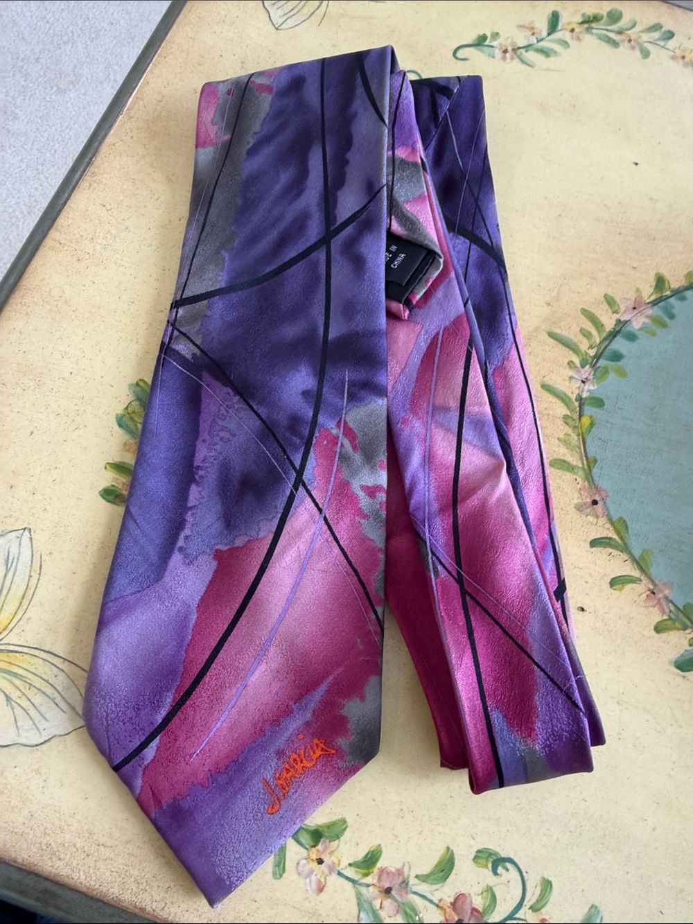 J Garcia silk tie  - Blue Mountain collection